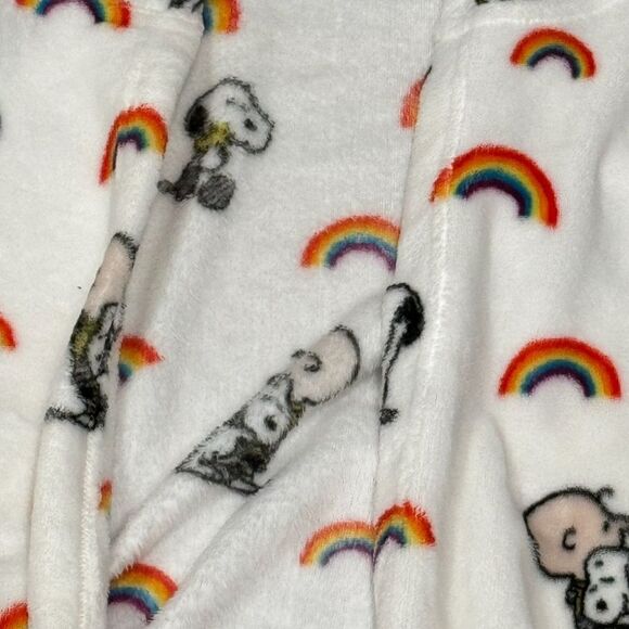 Peanuts Snoopy Rainbow Plush Bathrobe Women’s Large/XL - Picture 2 of 4